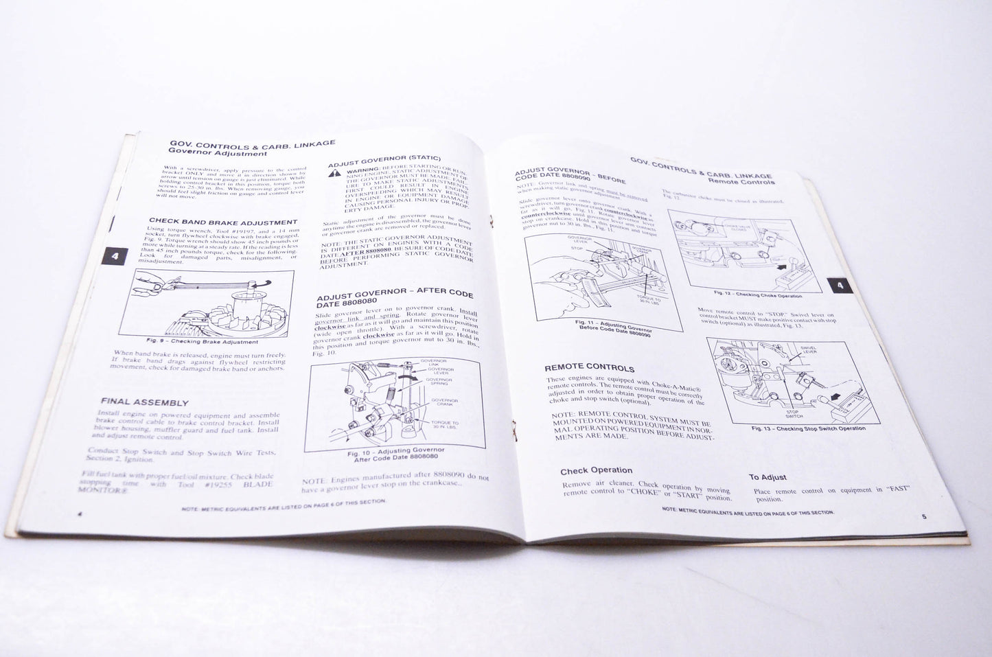 OEM Briggs & Stratton 800100 Model 95700 96700 2 Cycle Engine Service & Repair Instructions
