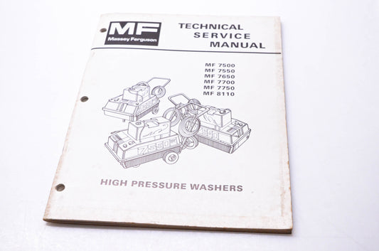 Massey Ferguson 1448 587 M1 Technical Service Manual High Pressure Washers