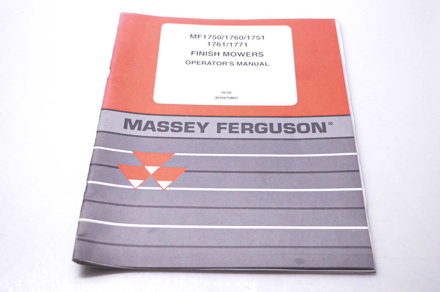 Massey Ferguson 3643675M91 MF1750 1760 1751 1761 1771 Finish Mowers Operator's Manual