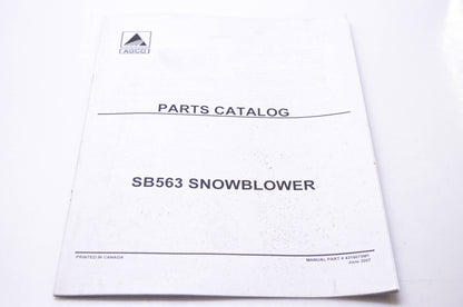 Agco 4316079M1 Parts Catalog SB563 Snowblower