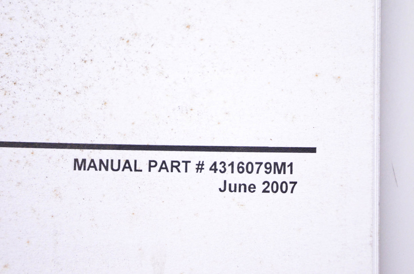 Agco 4316079M1 Parts Catalog SB563 Snowblower