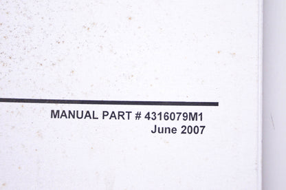 Agco 4316079M1 Parts Catalog SB563 Snowblower