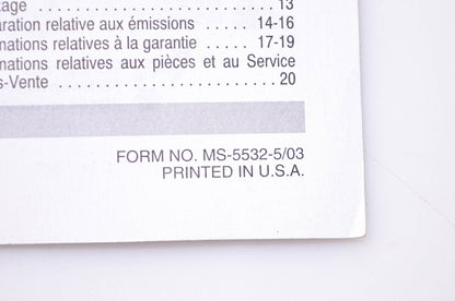 OEM Briggs & Stratton MS-5532-5 Model Series 21000 21100