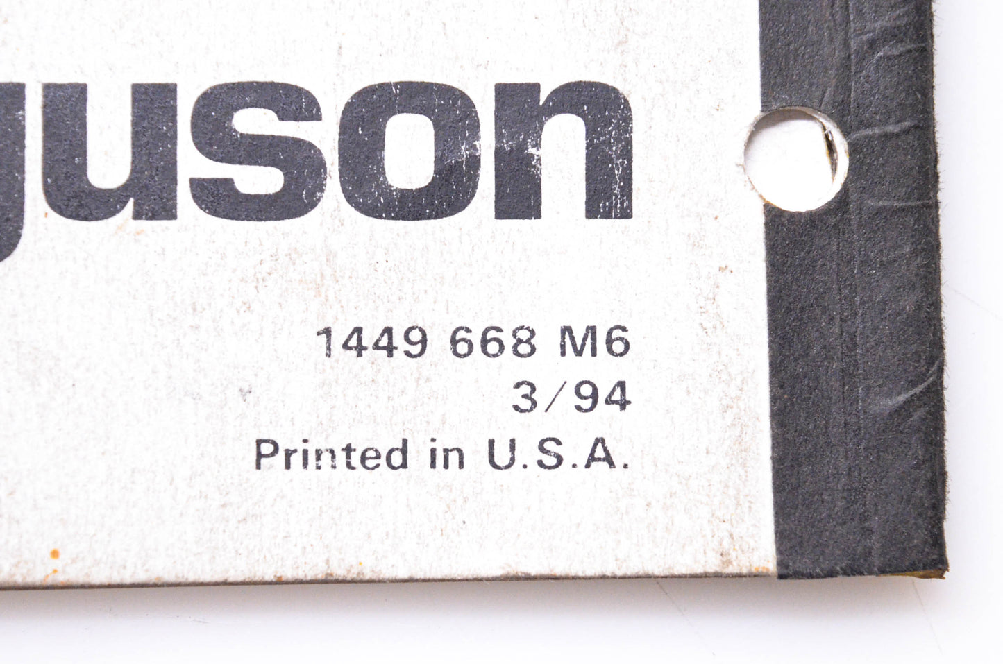 Massey Ferguson 1449 668 M6 MF 1246 Operator Instruction Book