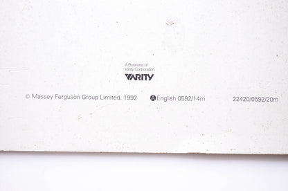 Massey Ferguson 22420/0592/20m 1991/2 Annual Review