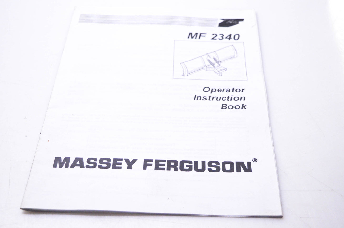 Agco 4316066M1 MF 2340 Operator Instruction Book