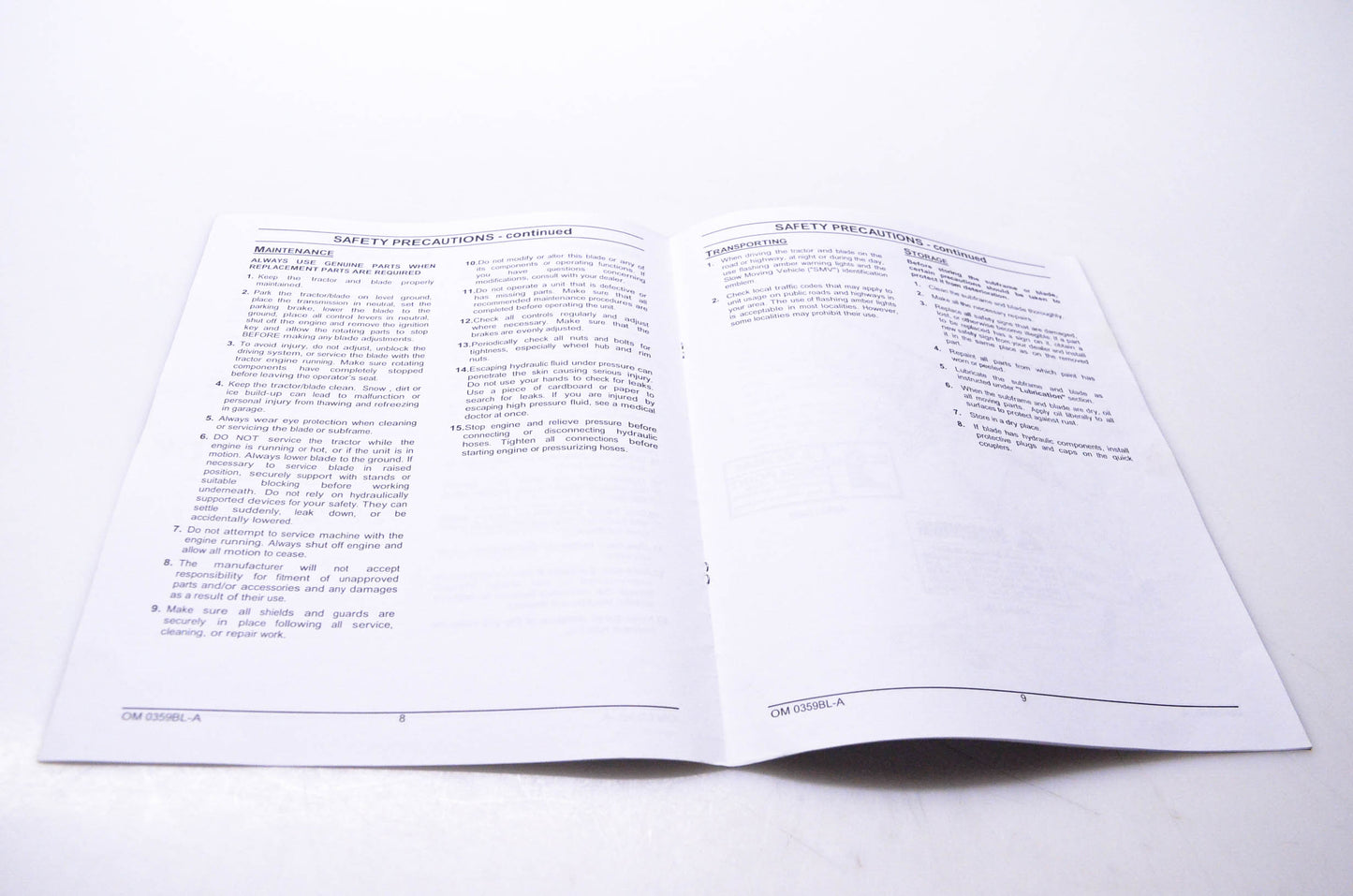 Agco 4316066M1 MF 2340 Operator Instruction Book