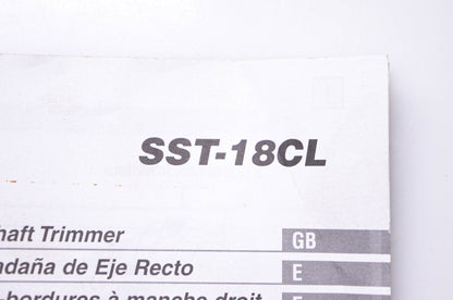Snapper SST-18CL Owner's Manual Straight Shaft Trimmer