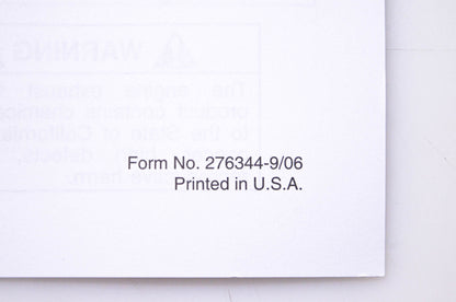 OEM Briggs & Stratton 276344 Operator's Manual Model 210000 280000 310000