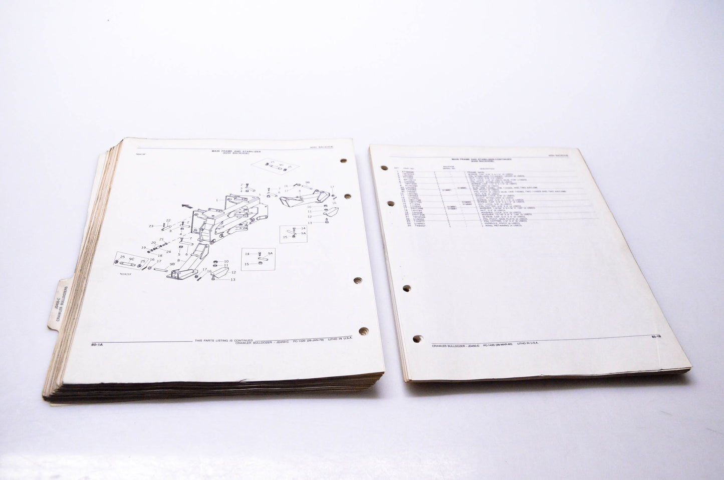OEM John Deere T42661, PC-1420 Parts Catalog John Deere JD450-C Crawler Bulldozers