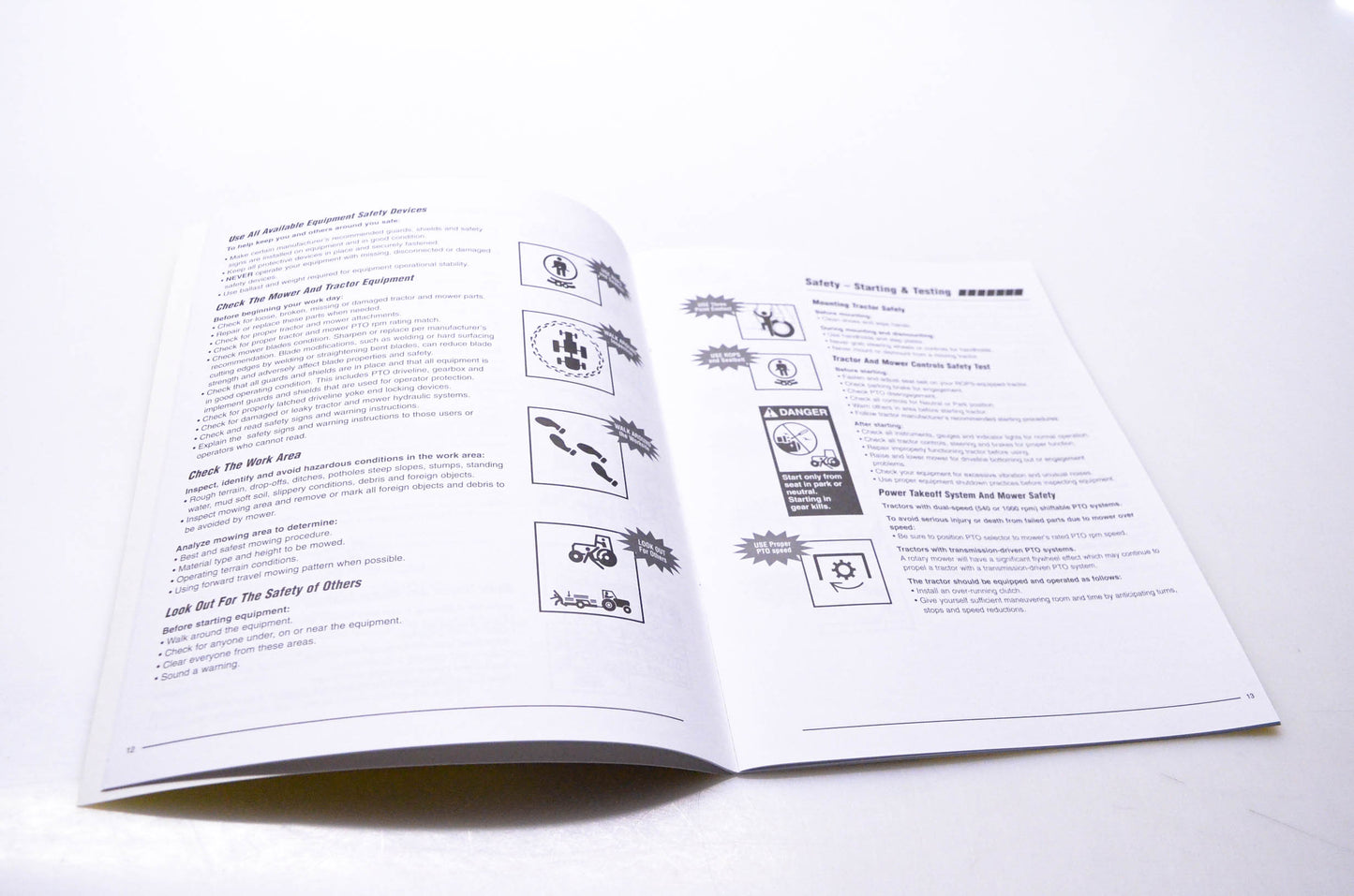 AEM IAM00-12 Industrial Agricultural Mower Safety Manual English Spanish