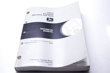 OEM John Deere TM1817 50ZTS Excavator Operation & Tests Technical Manual