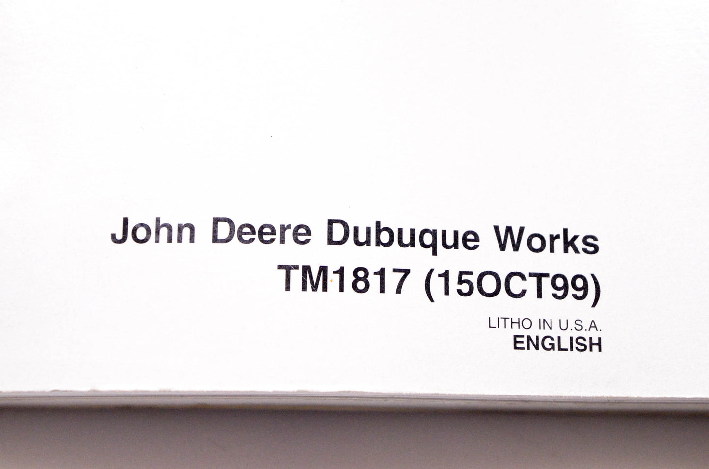 OEM John Deere TM1817 50ZTS Excavator Operation & Tests Technical Manual
