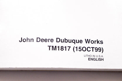 OEM John Deere TM1817 50ZTS Excavator Operation & Tests Technical Manual