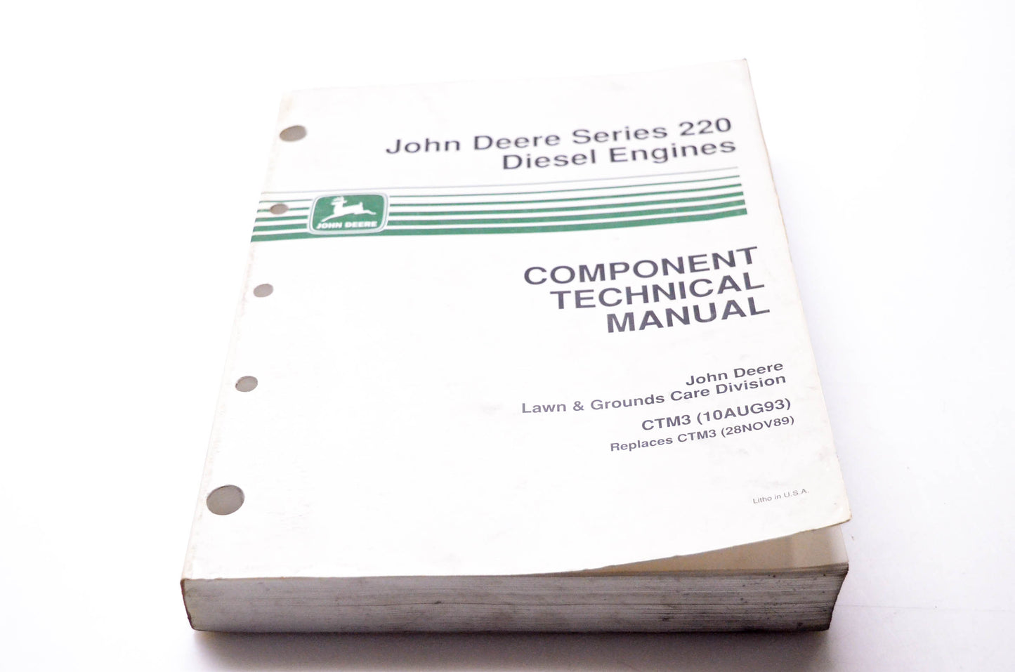 OEM John Deere CTM3 John Deere Series 220 Diesel Engines Component Technical Manual