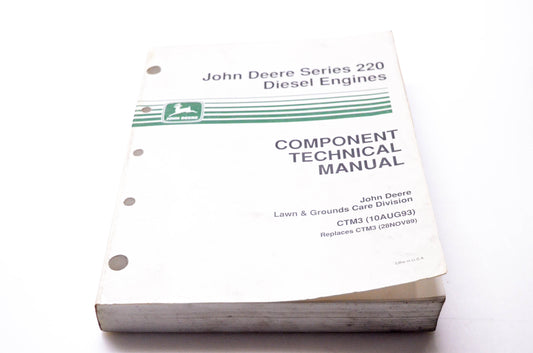 OEM John Deere CTM3 John Deere Series 220 Diesel Engines Component Technical Manual