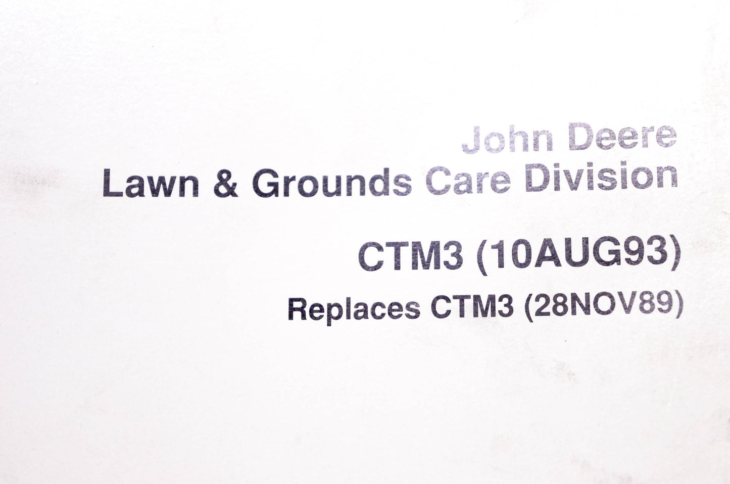 OEM John Deere CTM3 John Deere Series 220 Diesel Engines Component Technical Manual