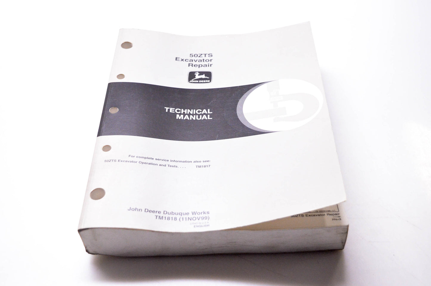 OEM John Deere TM1818 50ZTS Excavator Repair Technical Manual