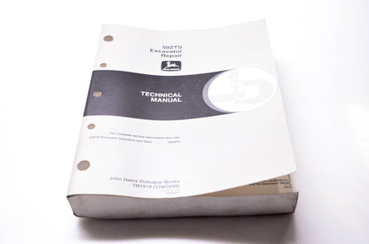 OEM John Deere TM1818 50ZTS Excavator Repair Technical Manual