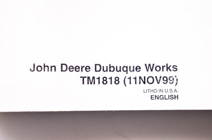 OEM John Deere TM1818 50ZTS Excavator Repair Technical Manual