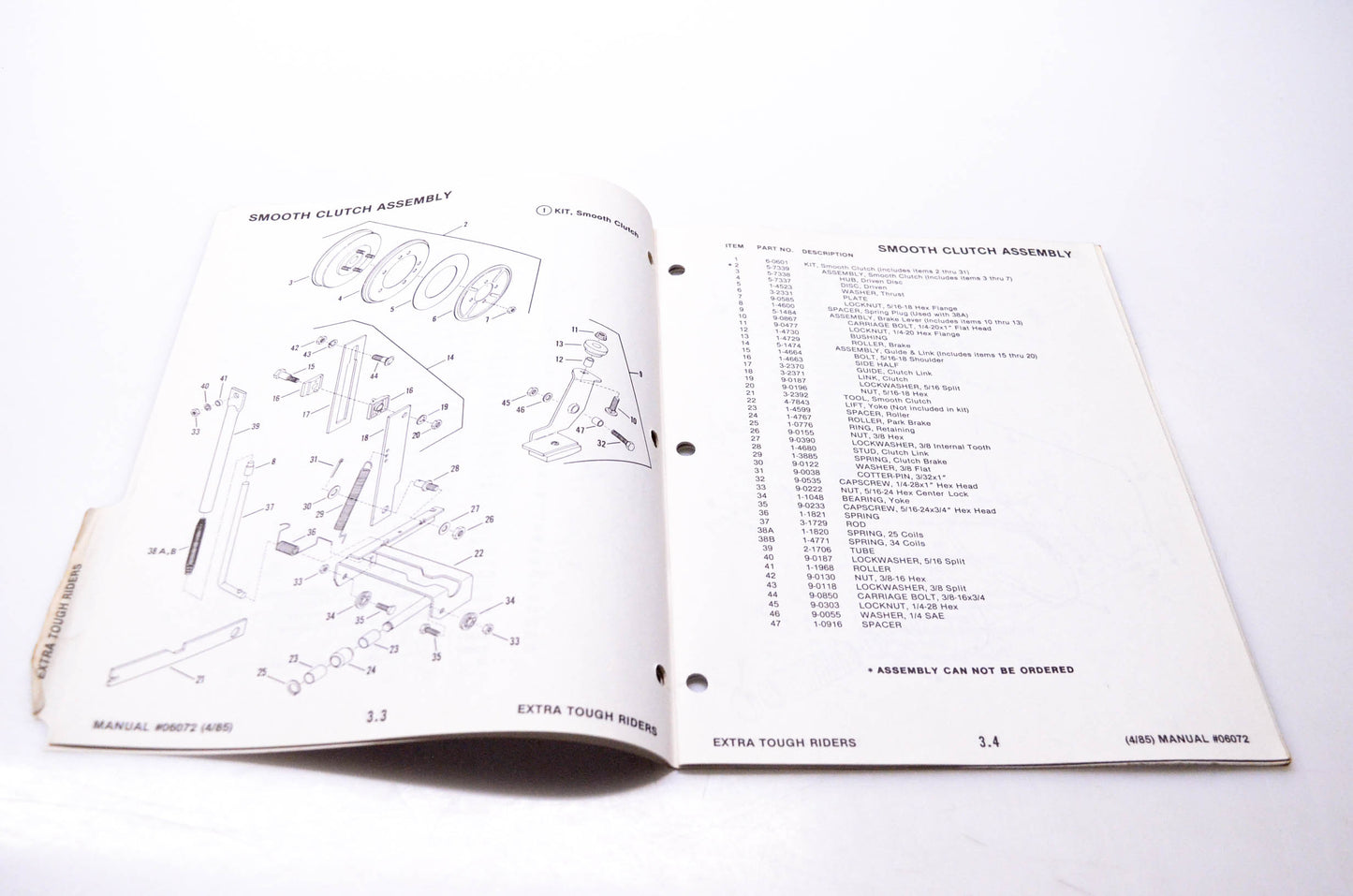 Snapper 06072 Parts Manual Commercial & Extra Tough Riding Mowers