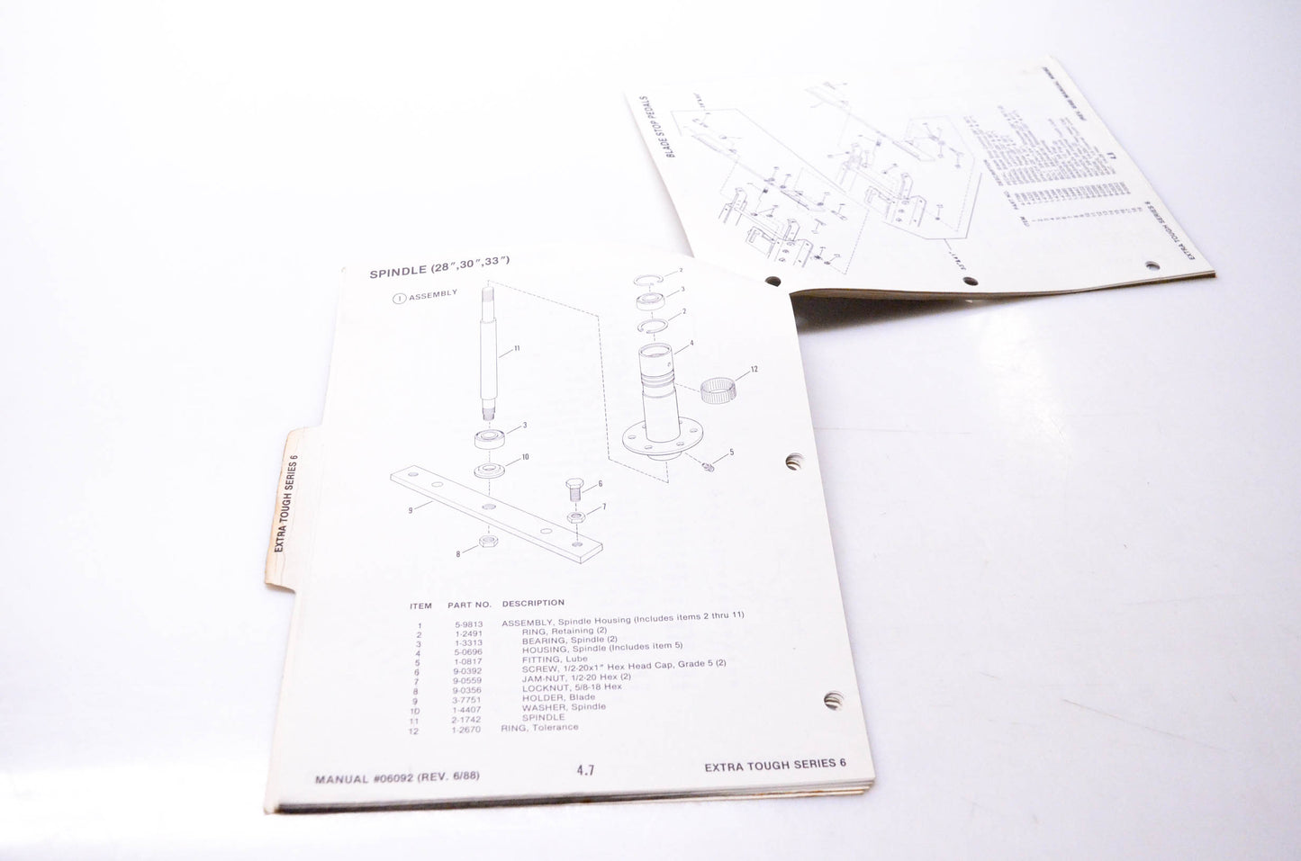 Snapper 06092 Parts Manual Extra Tough Rear-Engine Riding Mowers