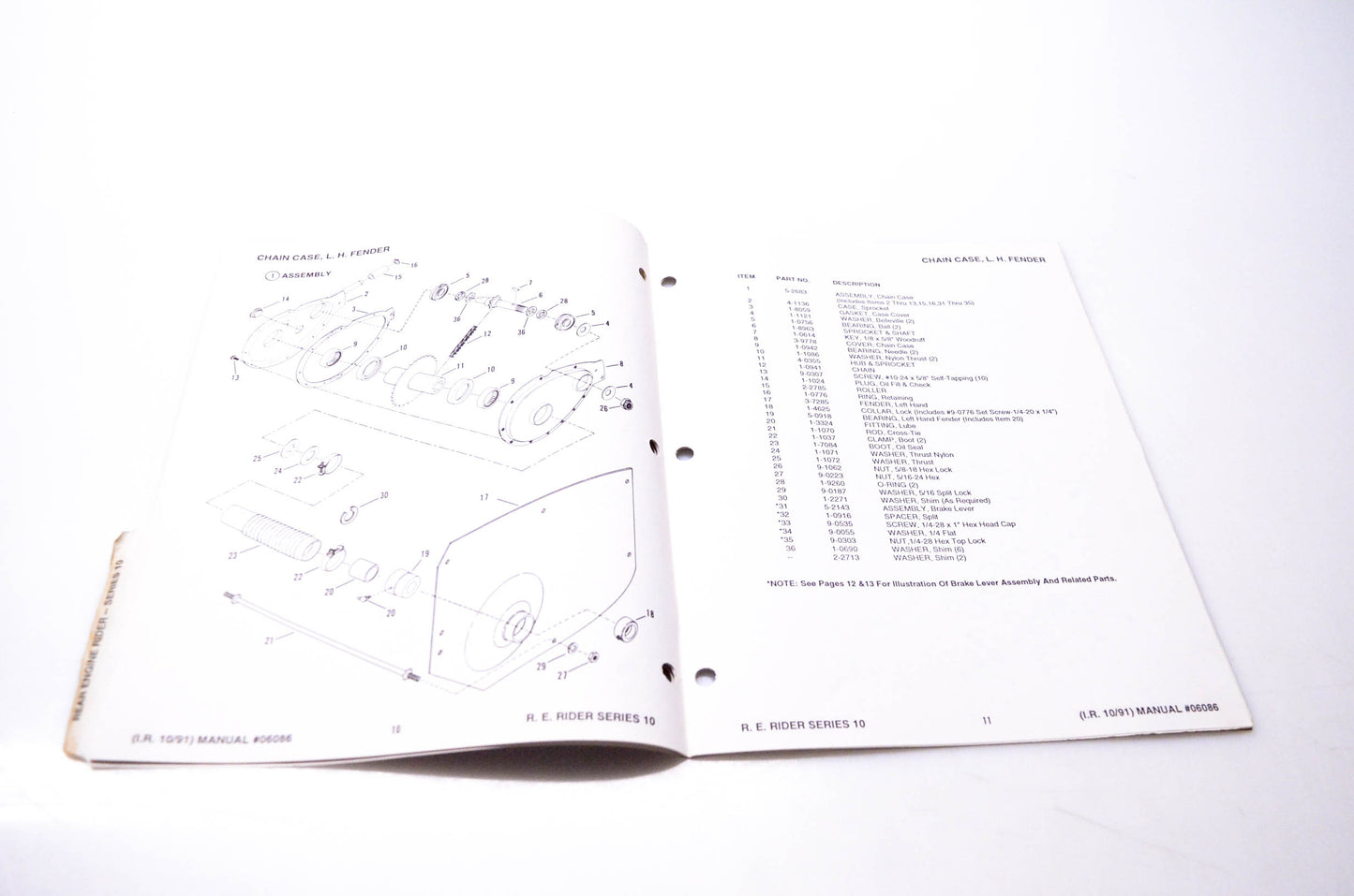 Snapper 06086 Parts Manual Standard Rear Engine Rider Series 10 NOS