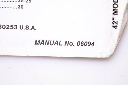 Snapper 06094 Parts Manual Rear Engine Rider Model 421614BVE Series 14 NOS