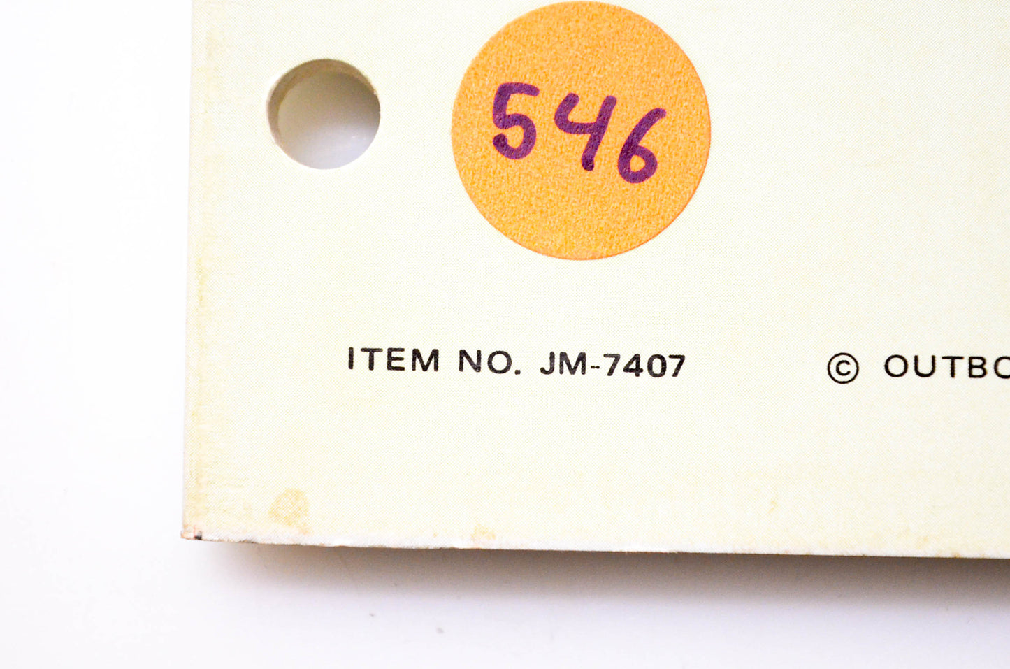 Outboard JM-7407 1974 Johnson Outboard Motor Service Manual NOS