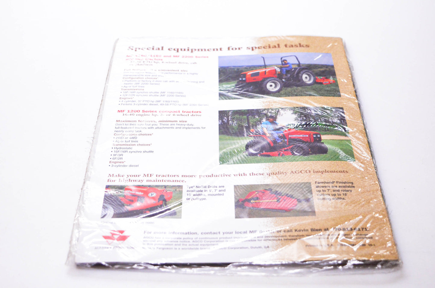 Massey Ferguson 3768489M1 MF 6100 6200 4200 200 1160 1165 1200 Brochure NOS