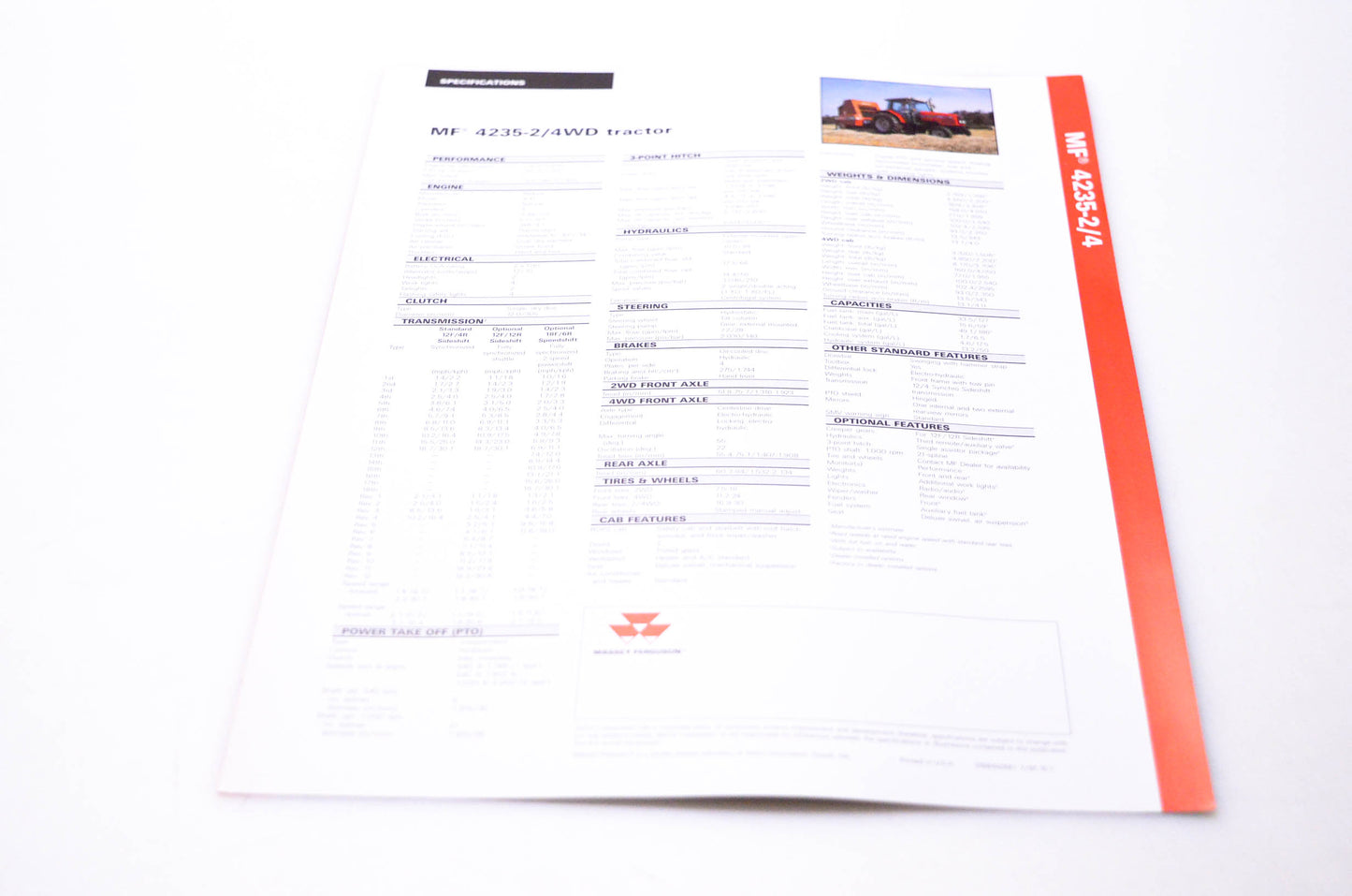 Massey Ferguson 3768450M1 MF 4235-2/4WD Tractor Brochure
