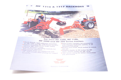 Massey Ferguson 3768349M1 MF 1216 & 1217 Backhoes Brochure NOS