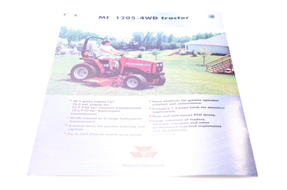 Agco Corporation 3768420M1 MF 1205-4WD Tractor Brochure NOS