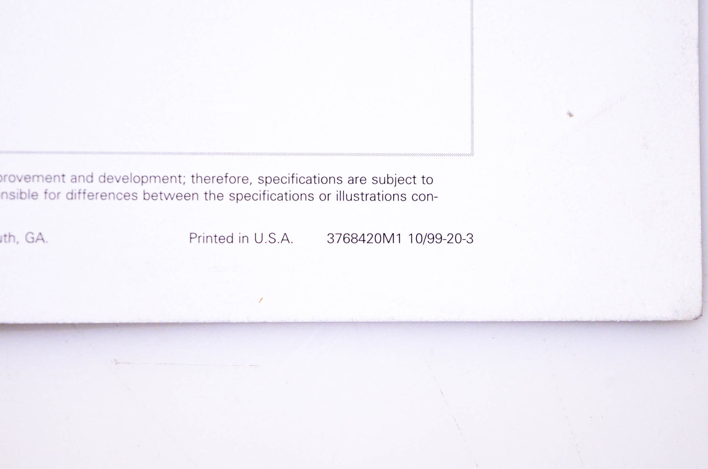 Agco Corporation 3768420M1 MF 1205-4WD Tractor Brochure NOS