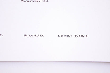 Massey Ferguson 3768158M1 Massey Ferguson 1190/4 Tractor Brochure NOS