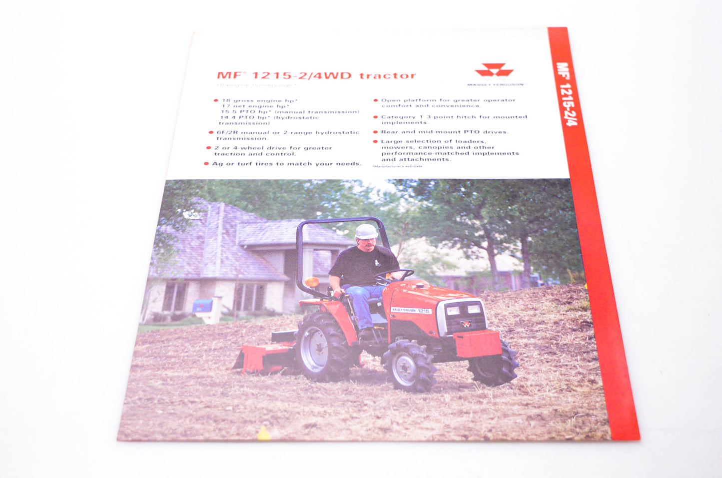 Massey Ferguson 3768421M1 MF 1215-2/4WD Tractor Brochure