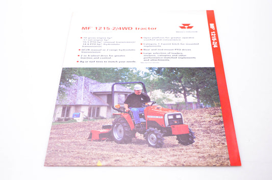 Massey Ferguson 3768421M1 MF 1215-2/4WD Tractor Brochure
