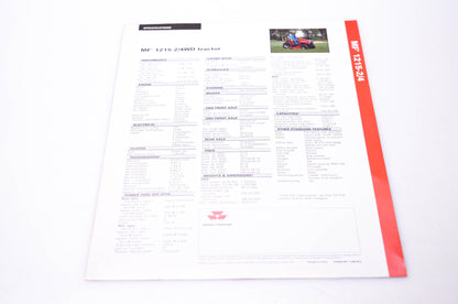 Massey Ferguson 3768421M1 MF 1215-2/4WD Tractor Brochure