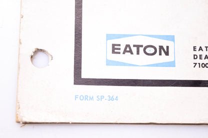Eaton Manufacturing SP-364 Interceptor Marine Drive Parts List