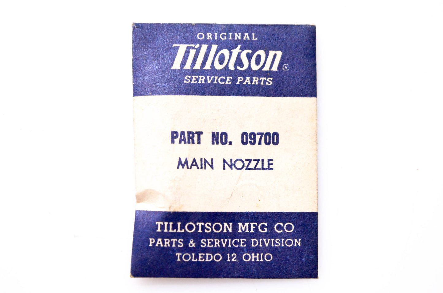 Tillotson 09700 Main Nozzle Kit NOS