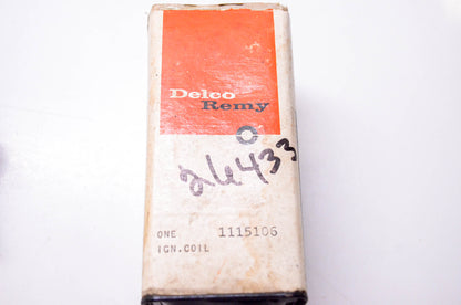 Delco Remy 1115106, 26433 Ignition Coil 12V NOS