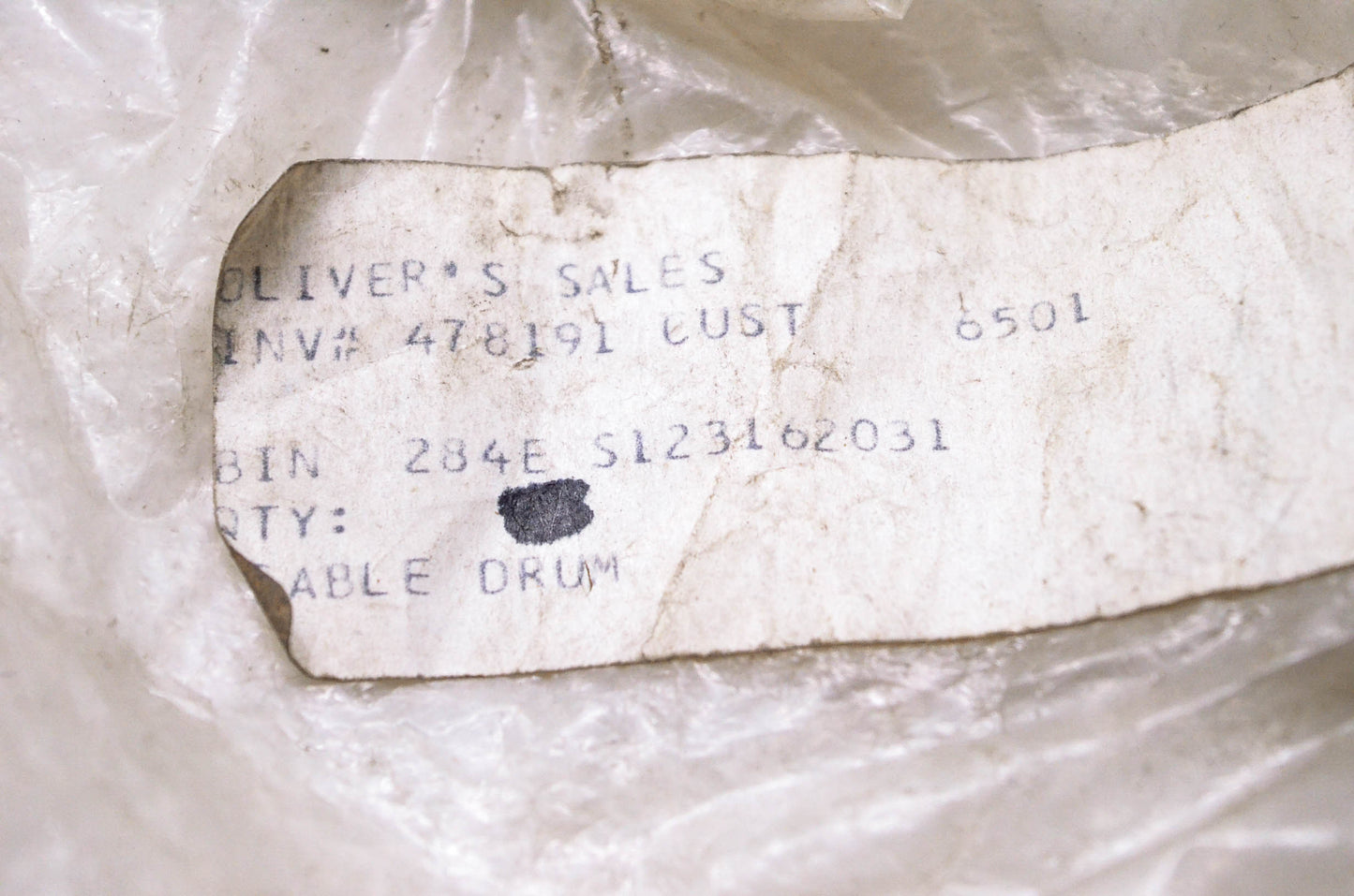 Sachs Dolmar 123162031 Cable Drum NOS