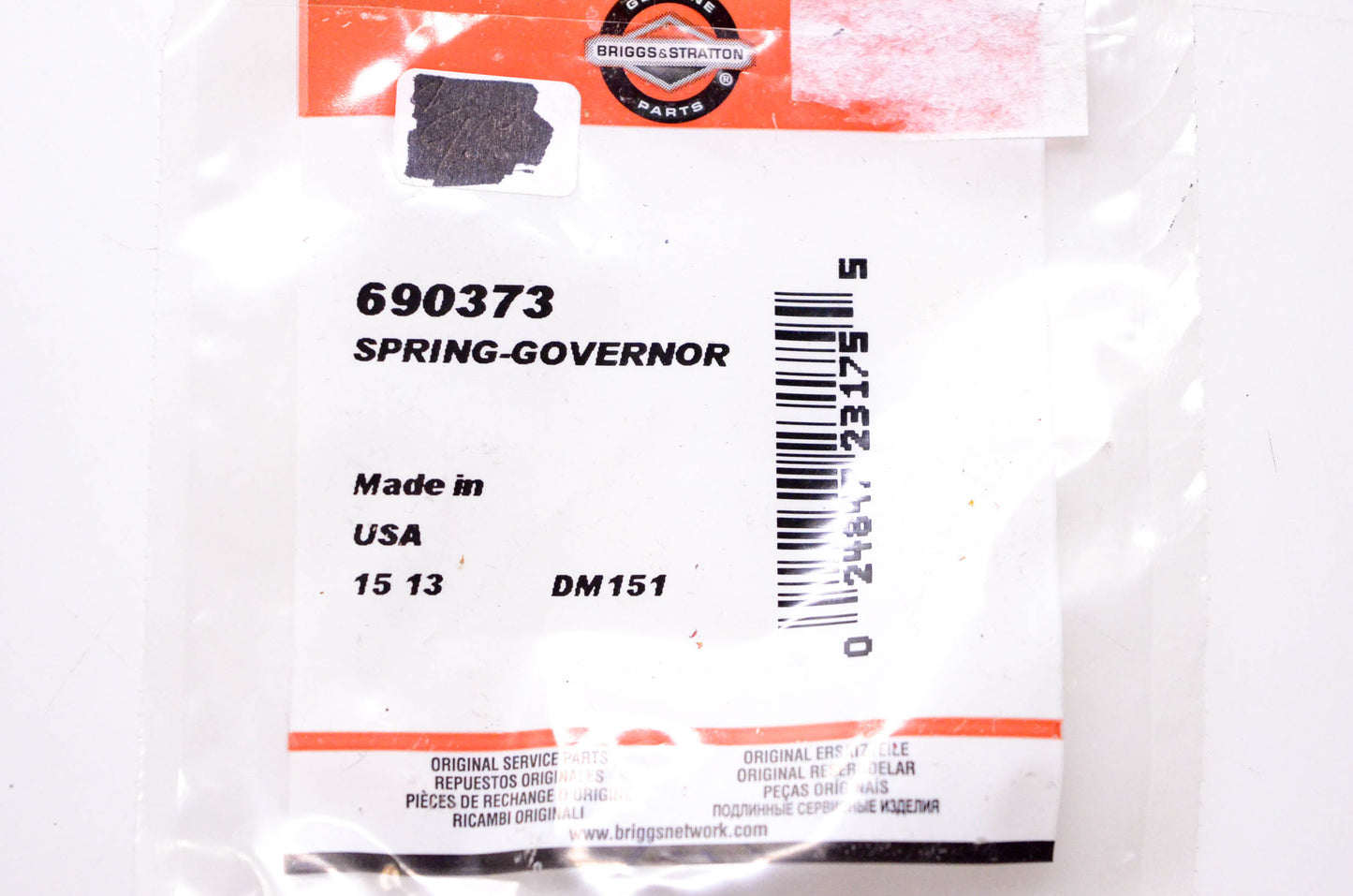 New OEM Briggs & Stratton 690373 Governor Spring NOS