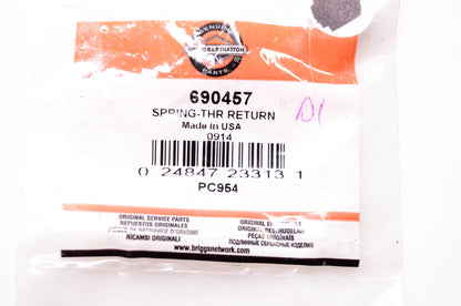 New OEM Briggs & Stratton 690457 Throttle Return Spring NOS