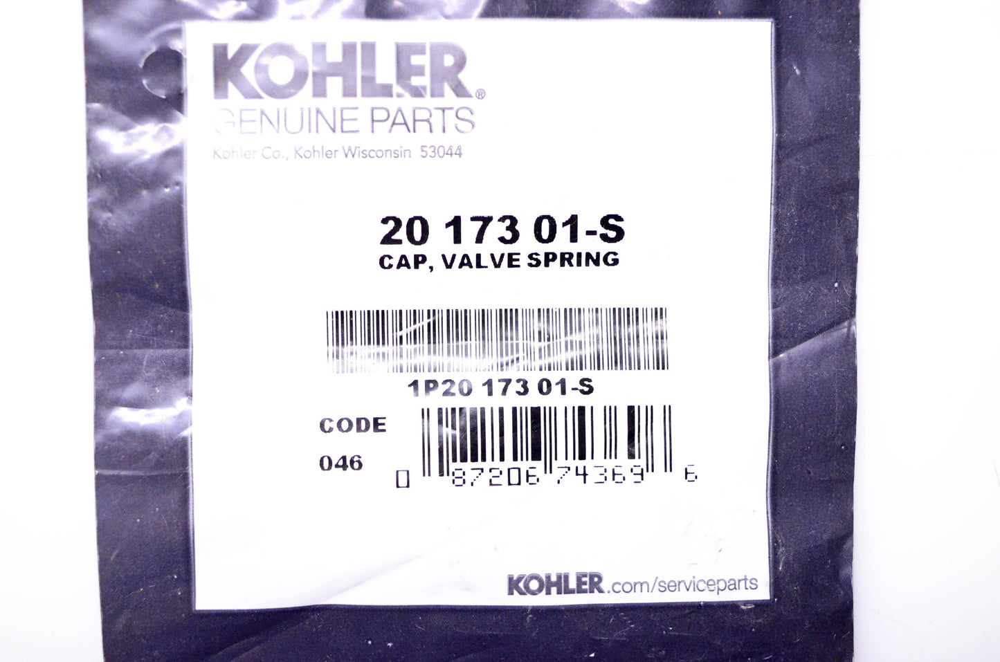 Kohler 20 173 01-S Valve Spring Cap NOS