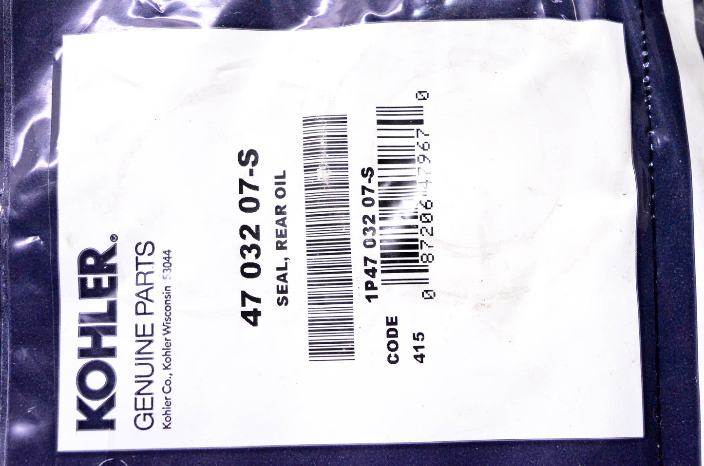 Kohler 47 032 07-S Rear Oil Seal NOS