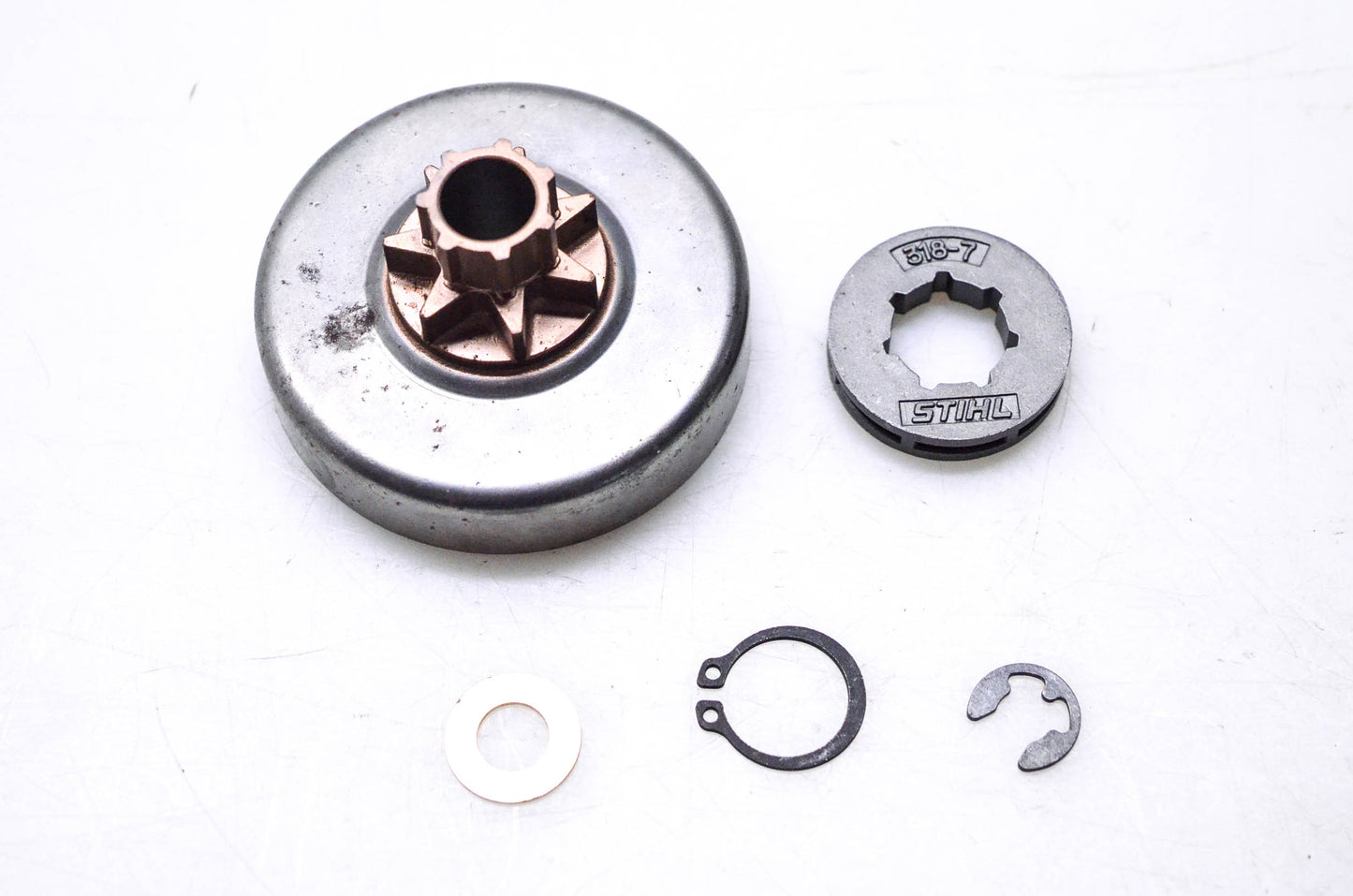 New OEM Stihl 1118 007 1007, 1118-007-1007 Ring Drive Sprocket Assembly NOS