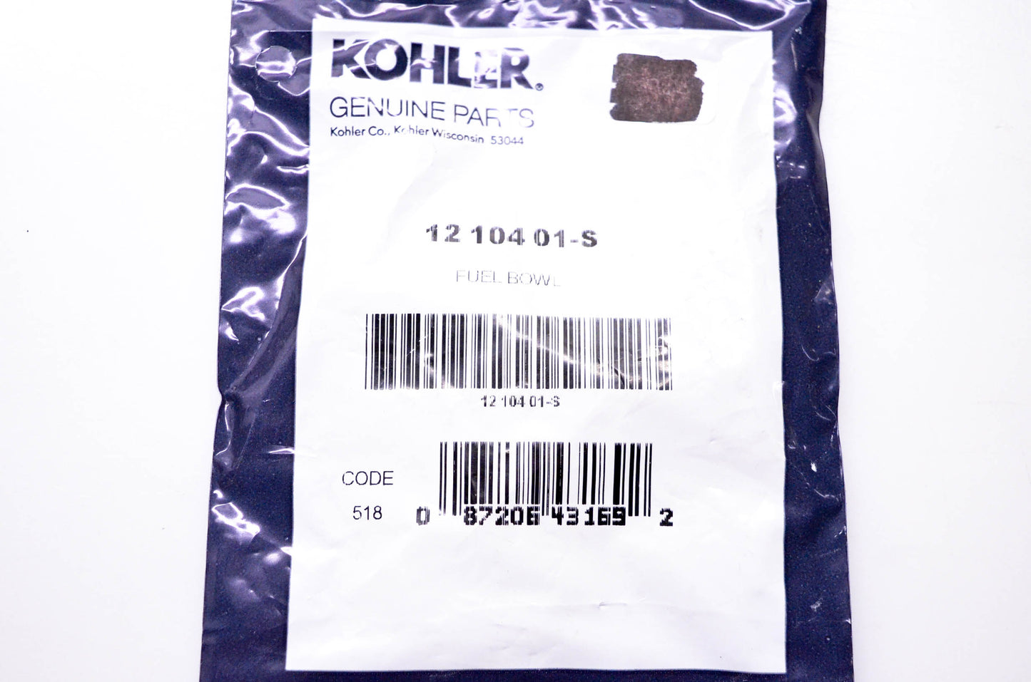 Kohler 12 104 01-S Fuel Bowl NOS