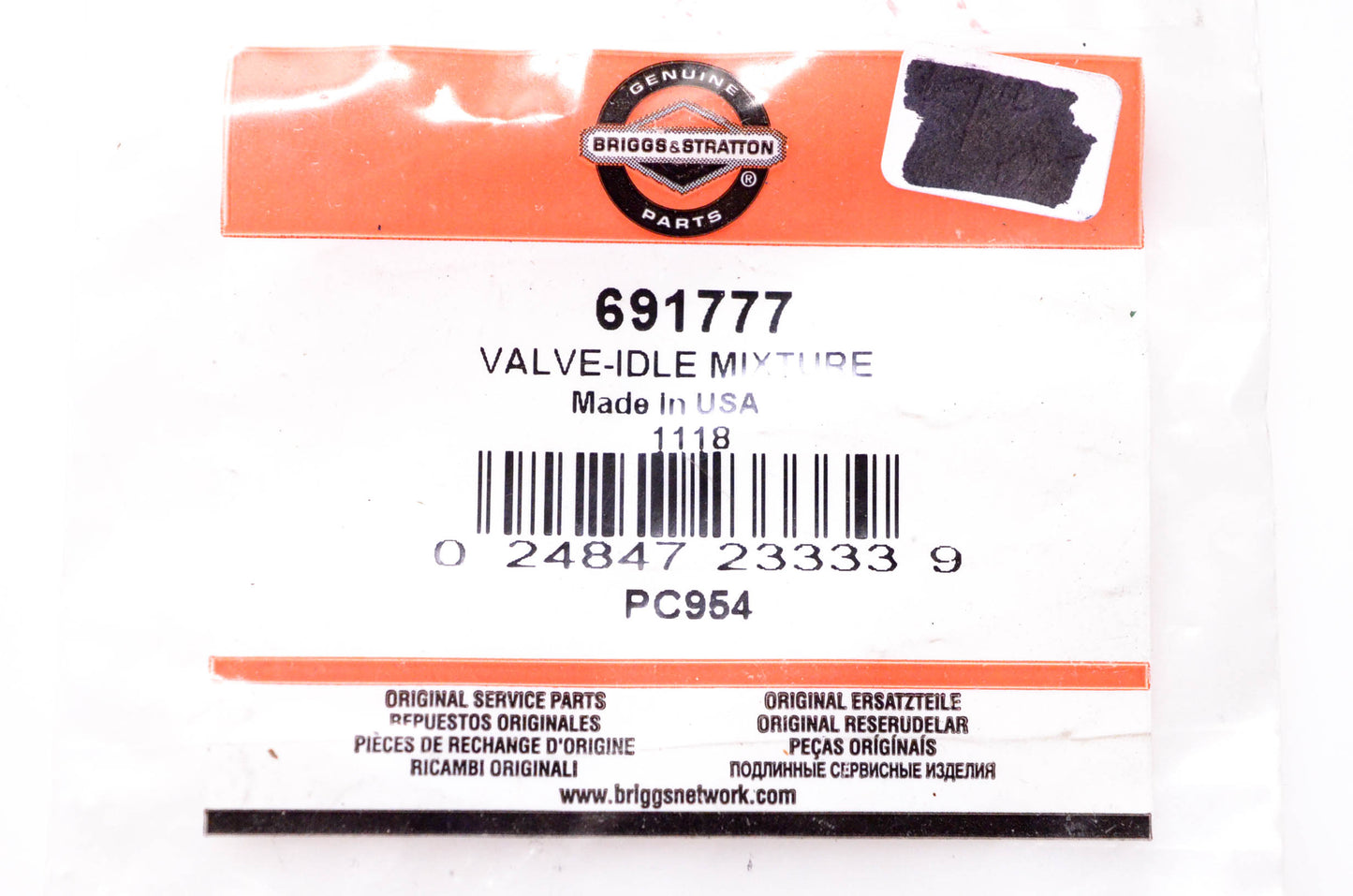 New OEM Briggs & Stratton 691777 Idle Mixture Valve NOS