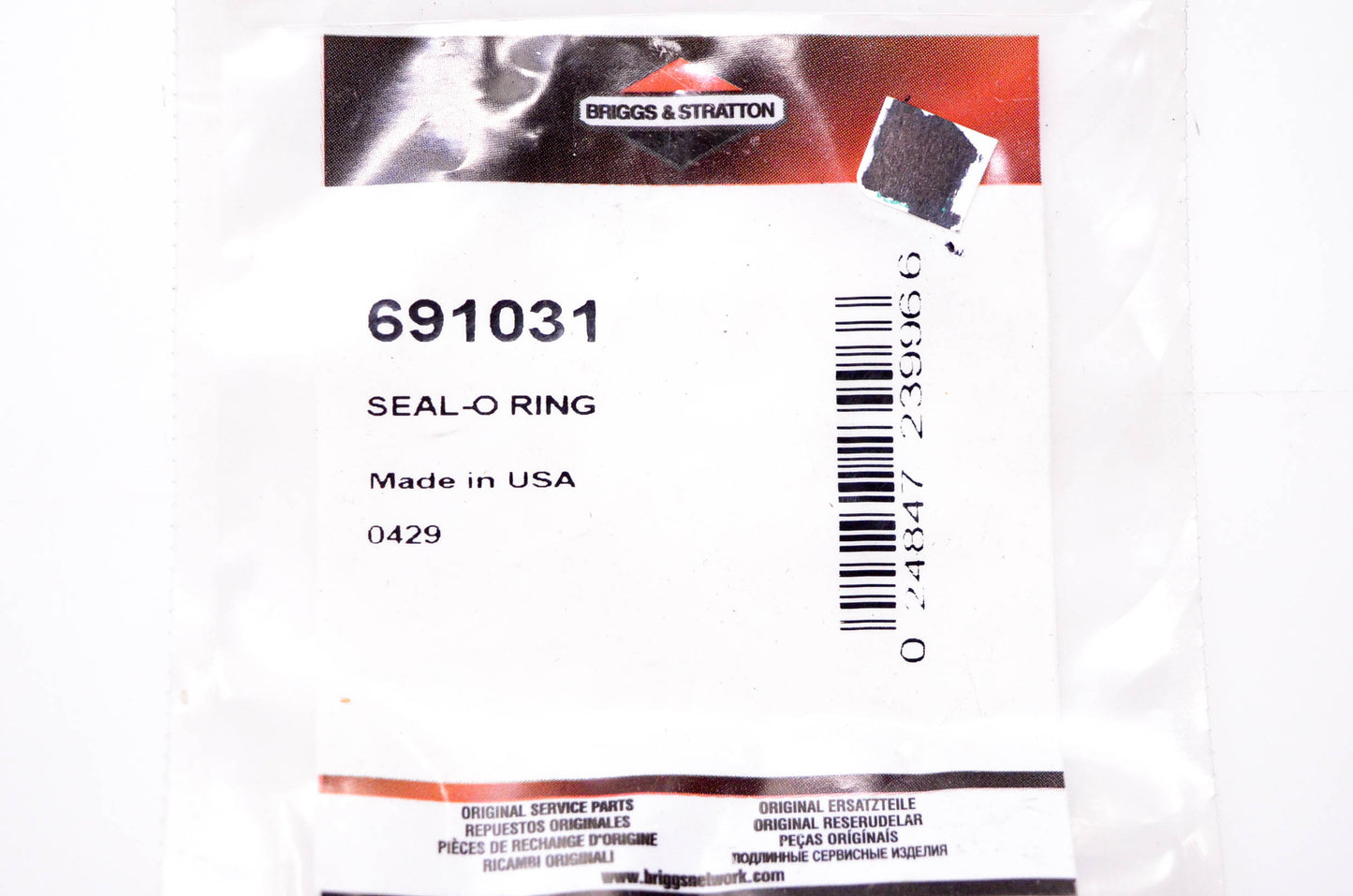 New OEM Briggs & Stratton 691031 O Ring Seals Qty 2 NOS